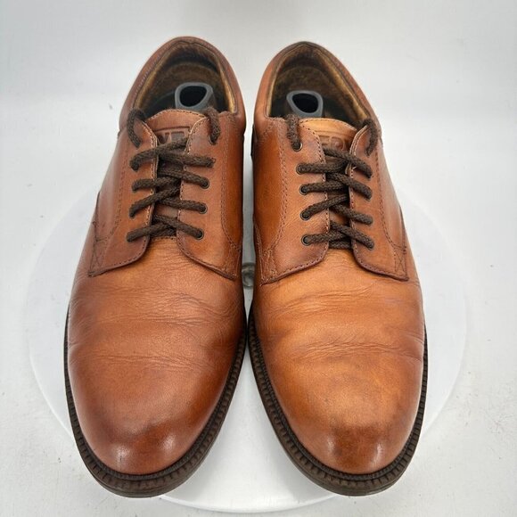 Frye Other - Frye Mathew Men Size 9.5 M Derby Plain Toe Dress Shoes Brown Leather 84875